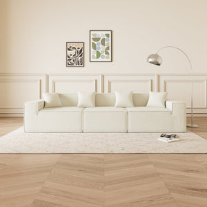 English Elm Modular L-Shaped Sectional Sofa - Reversible Chaise, Soft Corduroy Fabric, Space-Saving Comfort W1765S00107