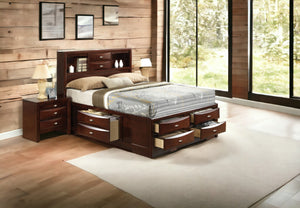English Elm Ireland Espresso Finish Platform Bed With Ample Storage For Organized, Stylish Bedrooms B2726S00393