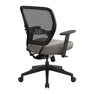 OSP Home Furnishings Air Grid Ergonomic Mesh Office Chair with Lumbar Support and Greenguard Certified Airflow Castillo Metal 5500SL-K006