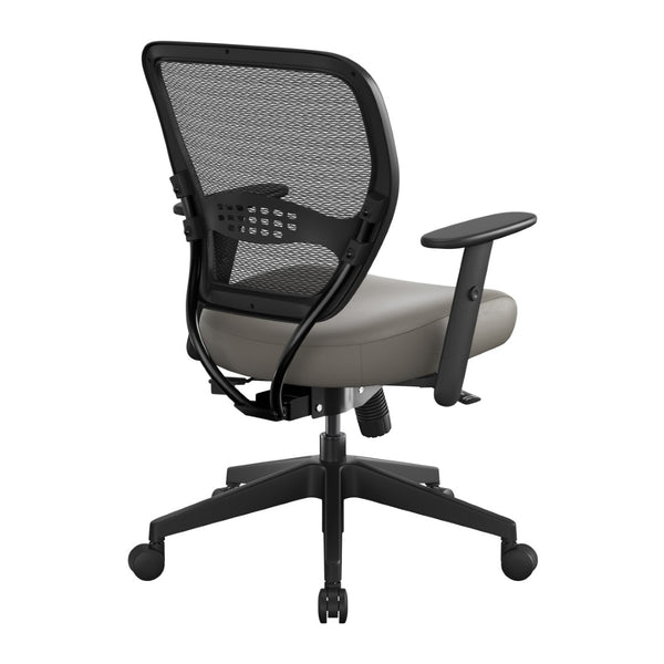 OSP Home Furnishings Air Grid Ergonomic Mesh Office Chair with Lumbar Support and Greenguard Certified Airflow Castillo Metal 5500SL-K006