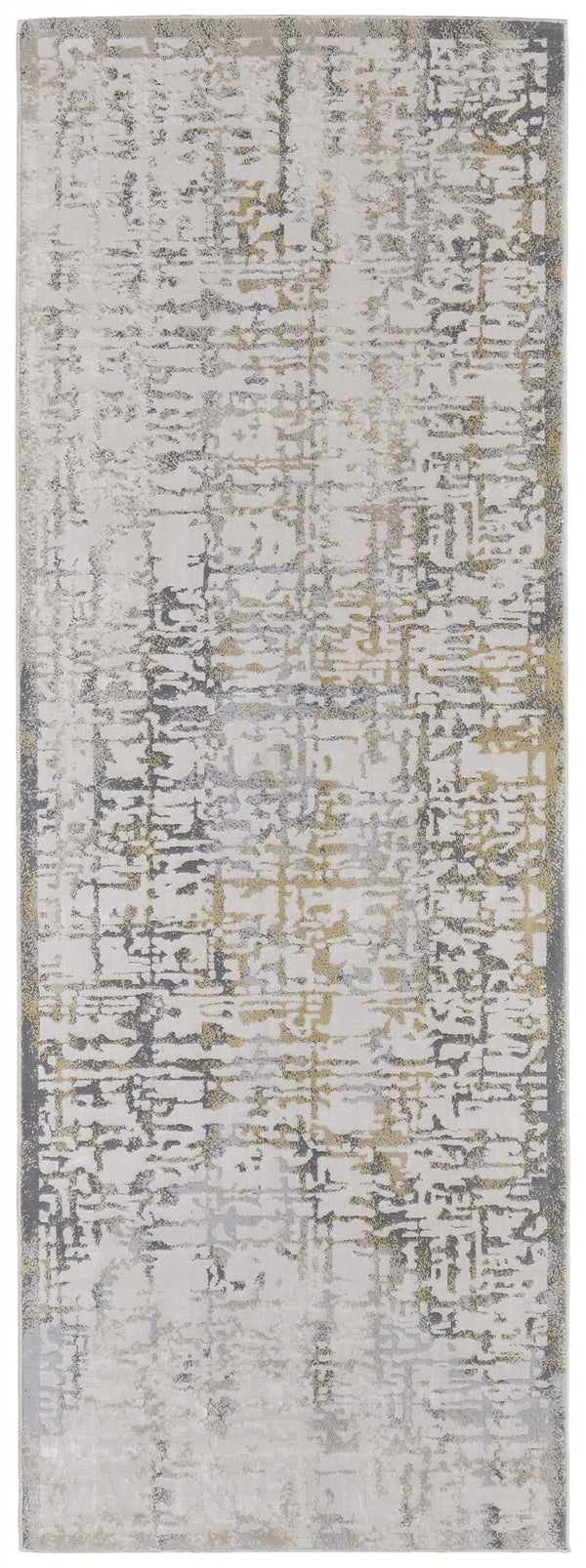 Feizy Rugs Waldor Modern High-low Pile Abstract Rug - Elegant Gold And Gray Tones For Chic Home Decor Ivory,Gray Polypropylene,Polyester 7353683fbge000i71