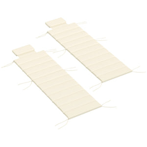 English Elm Outsunny Upf50 Olefin Chaise Cushions Set of 2 with Foam Core for Patio Poolside W2225P485598
