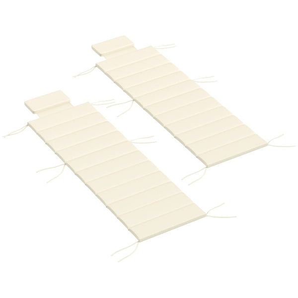 English Elm Outsunny Upf50 Olefin Chaise Cushions Set of 2 with Foam Core for Patio Poolside W2225P485598