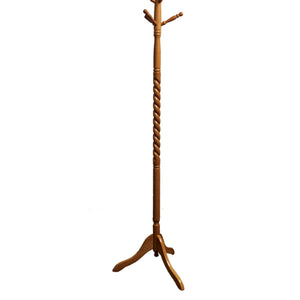 English Elm 71.5" Twisted Wooden Standing Coat Rack Natural Brown Finish – Tree-Style 71.5in Hat & Coat Organizer B072115910