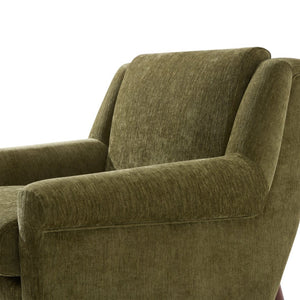 English Elm Modern Boucle Accent Chair Sculpted Flared Arms Birch Legs Mid-century Living Room N723P426251G