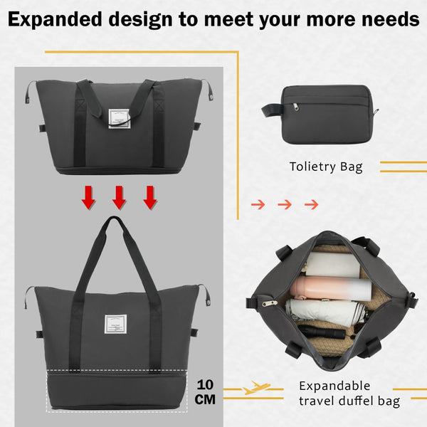 English Elm 2 Piece Abs Hard Shell Spinner Luggage Set with Tsa Lock Expandable Travel Suitcases Dark Gray N732P198744B