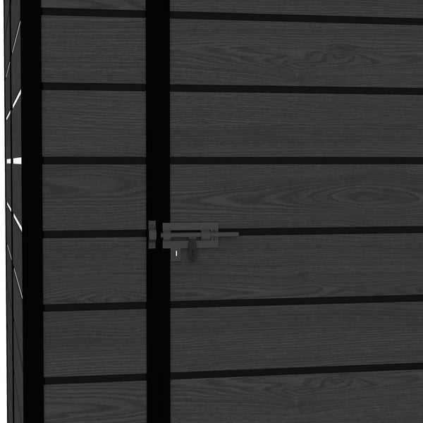 English Elm Campcraft Resin Storage Shed 6x6 Ft Polypropylene Waterproof Outdoor Wood Grain W1598S00029