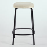 Simple Counter Stool with Upholstered Seat - Set of 2 Ivory MUTD7DIV Walker Edison