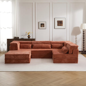 English Elm Compression Modular Sofa Bed - Oversized Boneless Design, Plush Memory Foam, Versatile & No Assembly W3723S00034