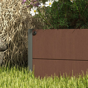 English Elm Outsunny Raised Planter Box with Vertical Trellis for Climbing Vines Outdoor Patio W2225P175538