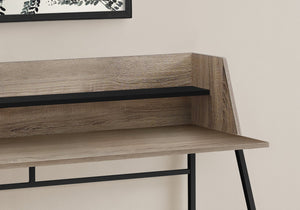 English Elm Computer Desk - Modern Home Office Workstation With Hutch, Ample Storage & Sturdy Metal Frame B2710P219832