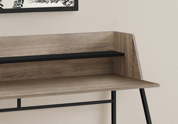English Elm Computer Desk - Modern Home Office Workstation With Hutch, Ample Storage & Sturdy Metal Frame B2710P219832