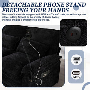 English Elm United U-Shape 106" Sectional Sofa - Cloud Couch With Usb Ports, Storage Ottoman & Comfy Pillows W1568S00229-GIGA