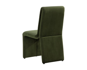 Sunpan Cascata Dining Chair - Modern Elegance with Intriguing Silhouette for Your Stylish Dining Space Moss Green