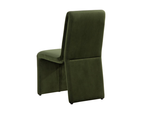 Sunpan Cascata Dining Chair - Modern Elegance with Intriguing Silhouette for Your Stylish Dining Space Moss Green