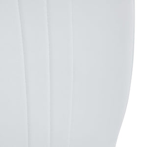 English Elm Set of 2 Gloss Pu Bow-back Dining Chairs with Ergonomic Curved Support for Modern Lofts White W1512P491841