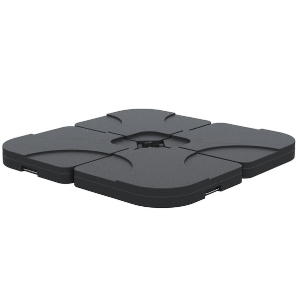 English Elm Outsunny 4-Piece Heavy-Duty Cantilever Umbrella Base Weight Plates For Stable Outdoor Support W2225P200915-GIGA