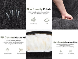 English Elm Modern Minimalist Modular Sectional Sofa - Versatile Upholstered Cloud Couch With Right Chaise In Black W2959S00012