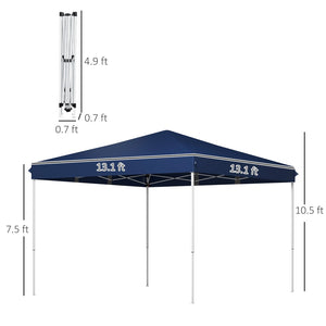 English Elm Outsunny 13' X 13' Instant Pop-Up Canopy Tent - Versatile, Height Adjustable Sun Shelter With Carry Bag W2225P200631-GIGA