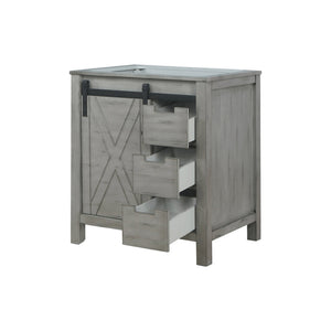 English Elm Ash Grey Bath Vanity - 30" W Modern Design With Soft-Close Drawers, Durable Storage Solutions! B2731P260986