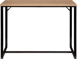English Elm Bali Coastal Modern Console Table With Natural Wood Top & Sleek Black Metal Legs For Versatile Style B347P339205