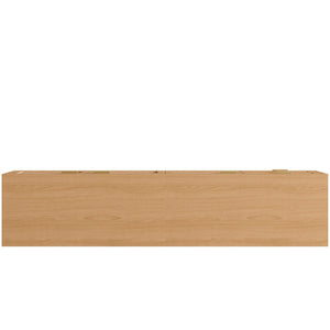 English Elm 70inch Rattan Door Media Console with Pine Legs and Cable Management for Living Room N710P365047P