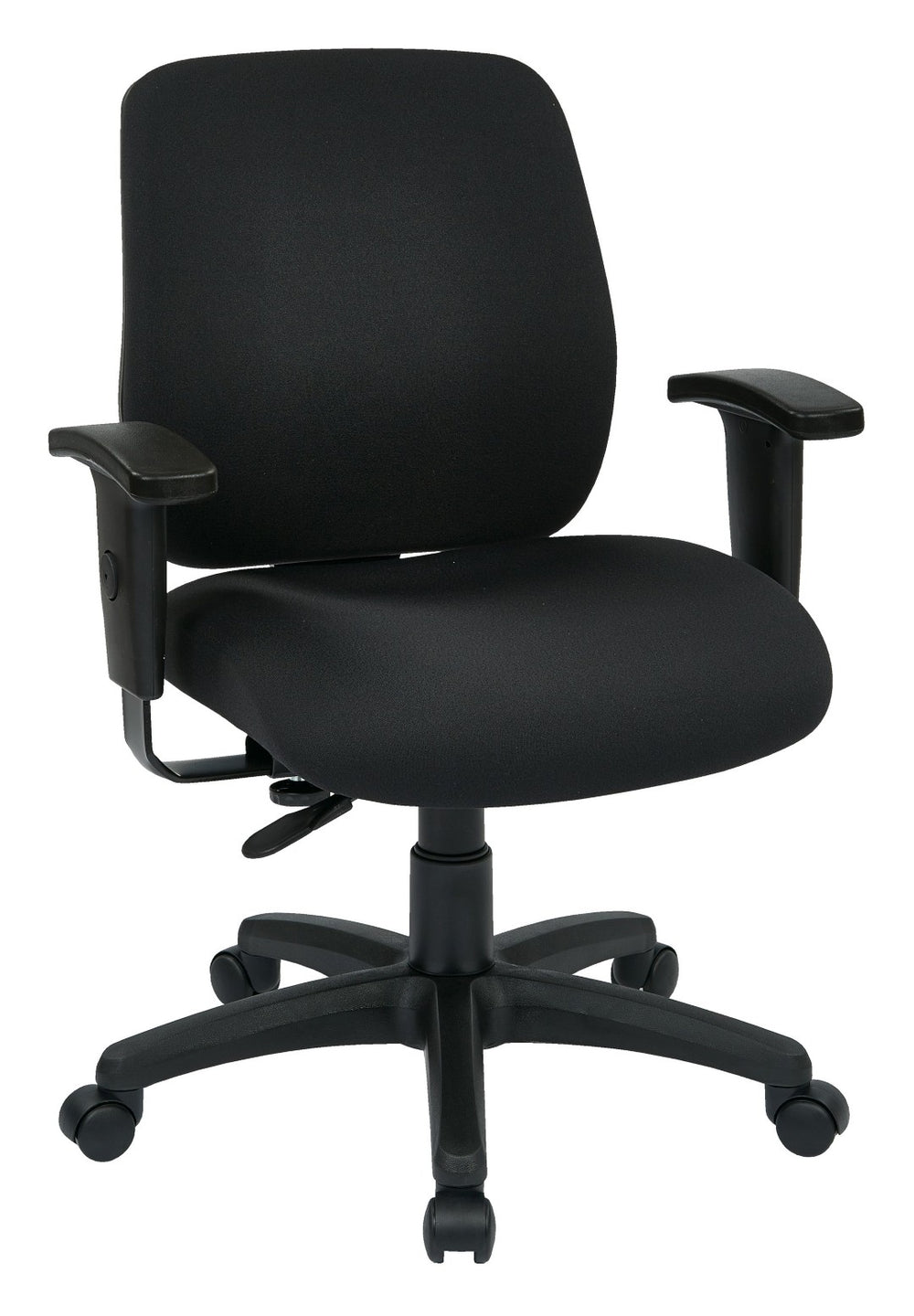 OSP Home Furnishings Deluxe Ergonomic Task Chair with Pneumatic Lift Adjustable Arms and Greenguard Certified Foam 33107-30