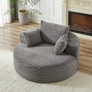 English Elm 55''l 55'l Corduroy Sleeper Chair Fully Assembled Cloud Cushion Lounge Seat for Bedroom W834P221035