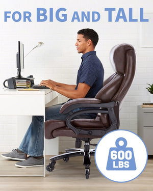 English Elm 500lbs Heavy Duty Executive Chair Wide Spring Seat Ergonomic High Back Home Office W5201P418278
