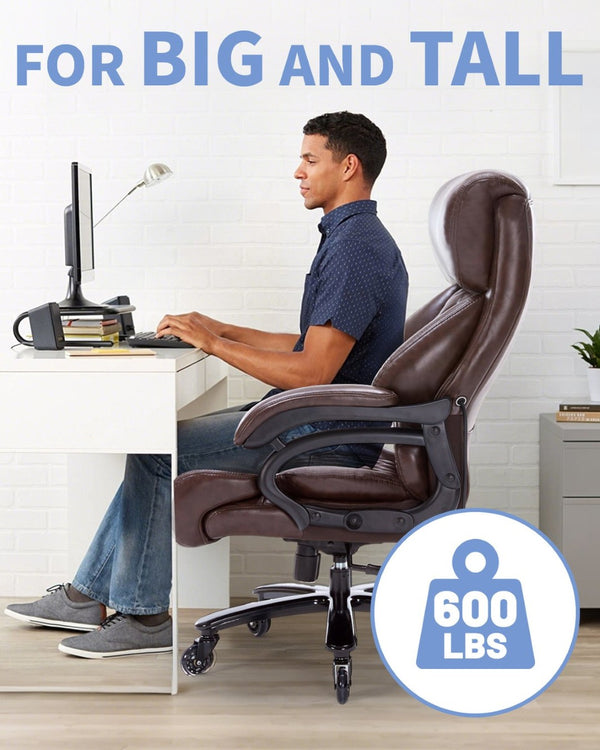 English Elm 500lbs Heavy Duty Executive Chair Wide Spring Seat Ergonomic High Back Home Office W5201P418278