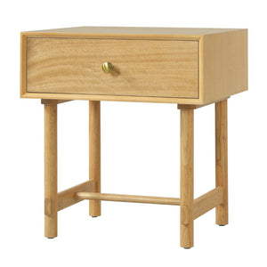 English Elm Charming Solid Wood Nightstand Brass Knob Drawer Scandinavian Minimalist Bedroom N758P386959N