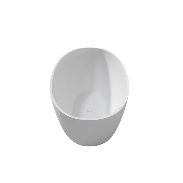 English Elm 65" Stone Resin Deep Soak Freestanding Tub Matte Finish Spa Bathroom Retreat T3785P353955