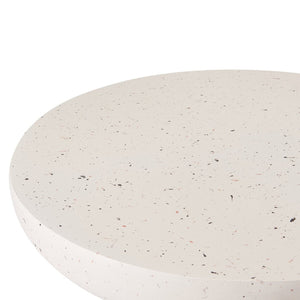 English Elm 27.5" Round Mgo Terrazzo Coffee Table Weather Resistant for Patio or Living Room N772P262020T