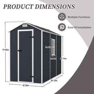 English Elm Campcraft Outdoor Resin Storage Shed with Hd Windows Uv Resistant Polypropylene Build W1598S00027