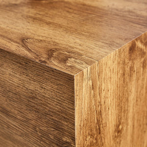 English Elm Elevate Modern Wood-Textured MDF Side Table, 11.8"x11.8"x19.6", No-Assembly, Versatile Accent Table W1151P242266