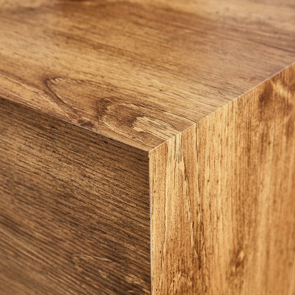 English Elm Elevate Modern Wood-Textured MDF Side Table, 11.8"x11.8"x19.6", No-Assembly, Versatile Accent Table W1151P242266
