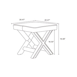 English Elm Abigail Mid-Century Modern Velvet Bench - Plush Blue Upholstered Accent Seat For Any Space B365P398204