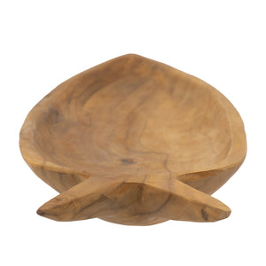 English Elm 23.6x6.3x2" Teak Wood Decorative Plate Carrot Shape – Natural Finish, 100% Teak Accent Tray for Centerpieces W2078P391137