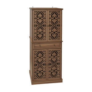 English Elm 4 Door Cabinet with Drawer, Anti-Topple Safety, 4 Adjustable Shelves, Metal Hinges, Compact 43" L W688P179032