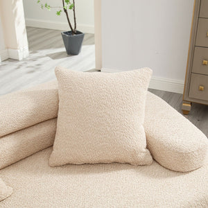 English Elm Modern Foam-Filled Sleeper Sofa Bed With Unique Boucle Design For Living Room & Bedroom Decor W2705S00007-GIGA