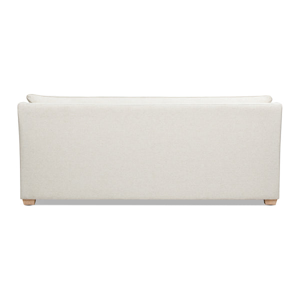 English Elm Jennifer Taylor Home - Ada 83" Flared Arm Contemporary Sofa with Removable Covers, 3-Layer Foam Bench, Lumbar Pillow, Flax White Linen B2719P238347