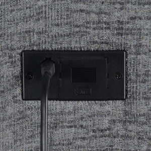 English Elm Pannen Charcoal Upholstered Power Glider Recliner with Pocket Coil Support, Space-Saving Design and Smooth Electric Recline B062P328626