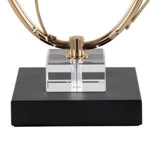 English Elm Table Lamp Set of 2 Black Metal Crystal Accents Gold Finish Linen Shade Bedroom B202P471578