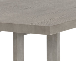 Sunpan DISERA Dining Table in Ash Grey - 96" Solid Oak Elegance with Unique Character for Stylish Dining 110546