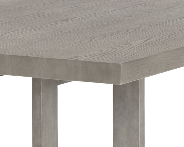 Sunpan DISERA Dining Table in Ash Grey - 96" Solid Oak Elegance with Unique Character for Stylish Dining 110546