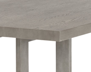 Sunpan Disera 96" Handcrafted Dining Table with Elegant Linear Base and Rich Wood Detail for Any Space Ash Grey V1
