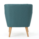 Christopher Knight Home® - Noble House - Merel Mid Century Modern Dark Teal Fabric Club Chair