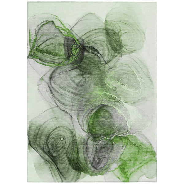 HomeRoots 5' Beige Abstract Area Rug - Stylish, Washable, Non-Skid Design for Indoor and Outdoor Spaces 8' X 10' 560016