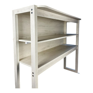 English Elm 39.37" 5-Tier Bakers Rack for Kitchen with Spacious Shelves, Durable Particle Board, Coffee Bar Stand Brown+White W1412P230434