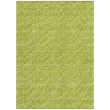 Homeroots 3' X 5' Moss Green Geometric Washable Non Skid Indoor Outdoor Area Rug Aloe Polyester 560031